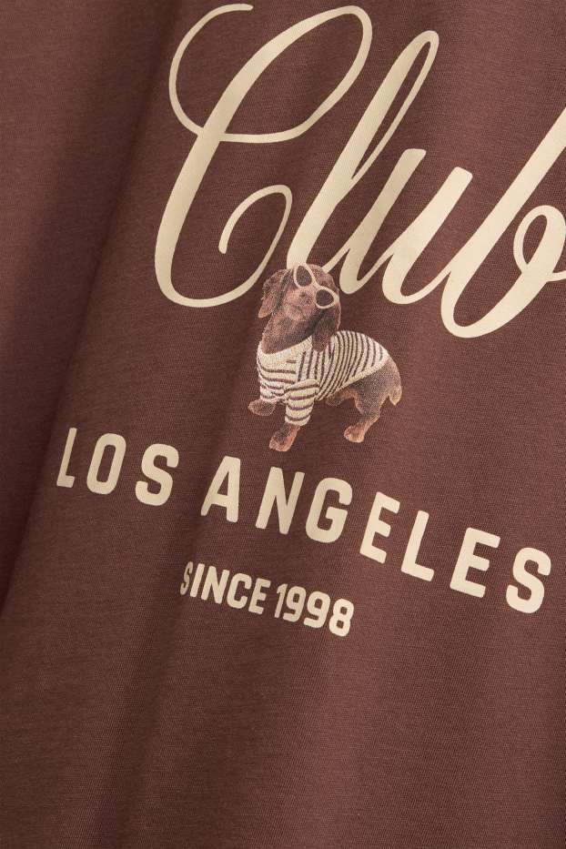 Femmes - T-shirt - Oversize - marron