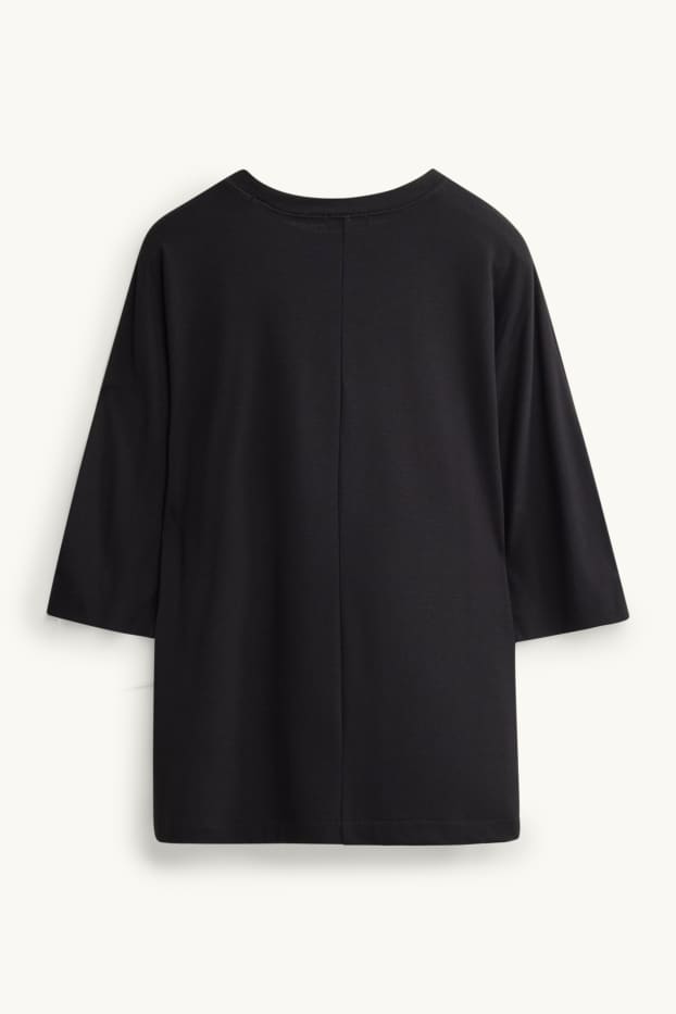 Damen - T-Shirt - Relaxed Fit - schwarz