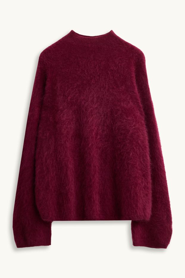 Damen - Kaschmir-Pullover - bordeaux