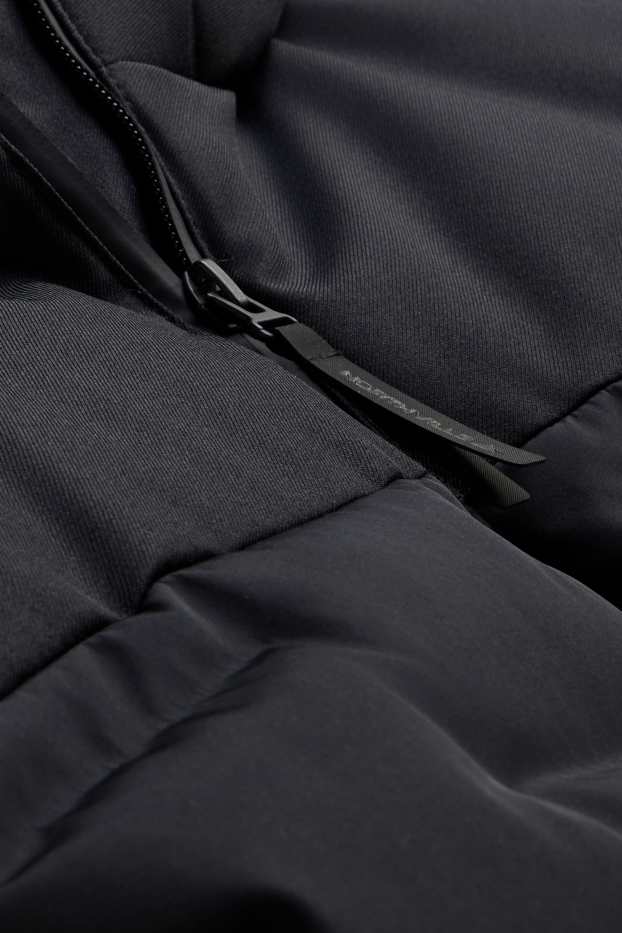 Enfants garçons - Veste de ski avec capuche - doublée - finition déperlante - noir