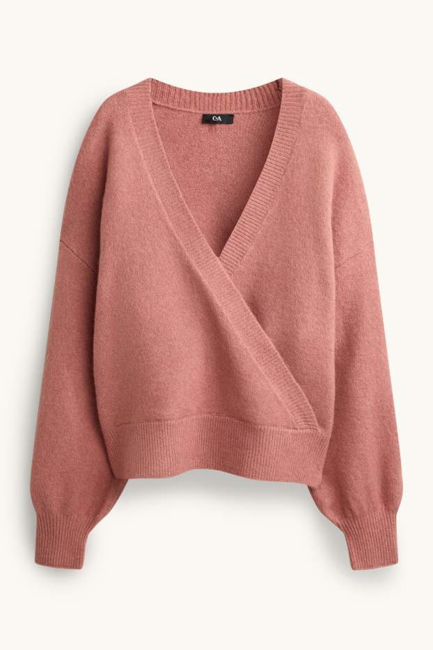Damen - Pullover - lachsfarben