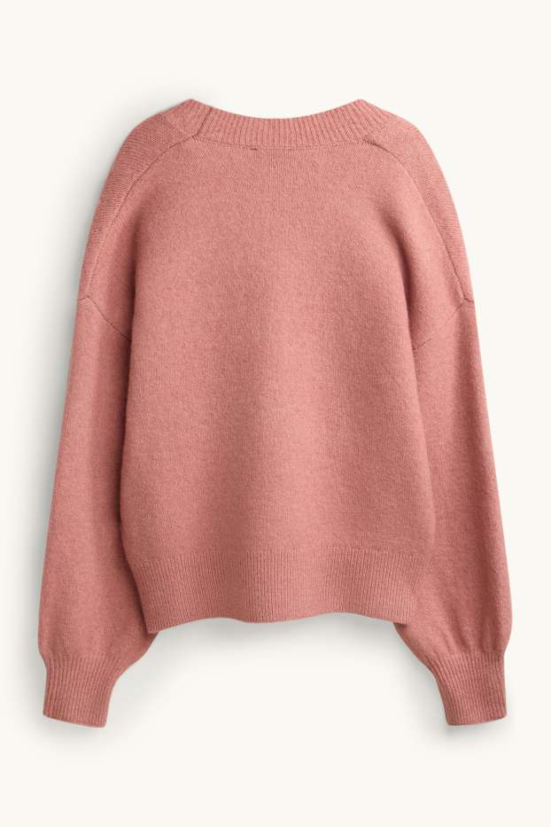 Damen - Pullover - lachsfarben