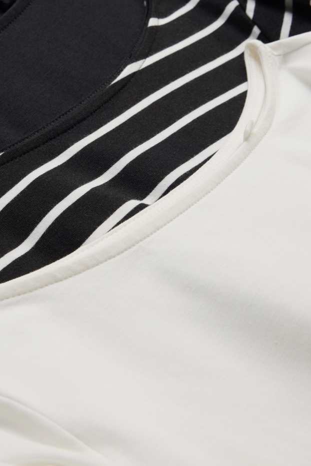 Children Girls - Multipack of 3 - long sleeve top - black / white