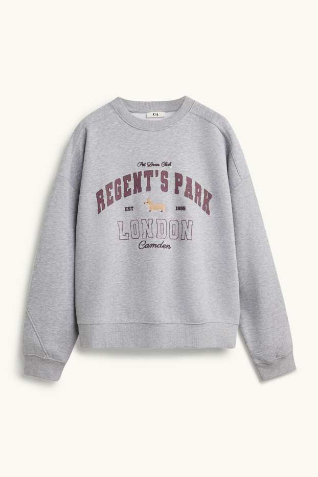 Dames - Sweatshirt - licht grijs-mix