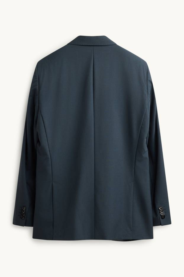 Herren - Baukasten-Wollsakko - Regular Fit - petrol