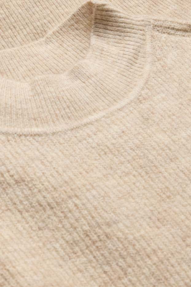 Damen - Pullunder - gerippt - hellbeige