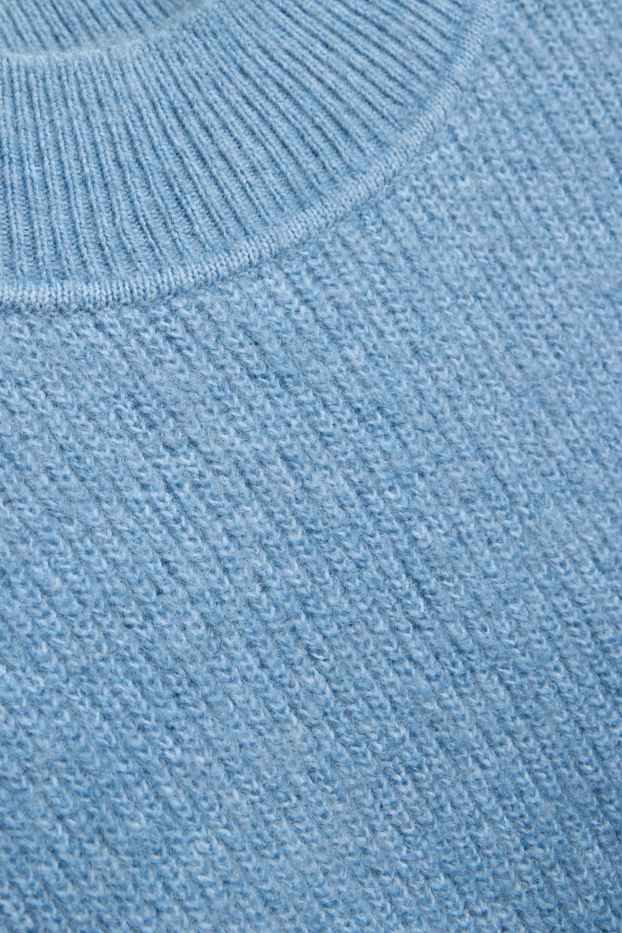 Damen - Pullunder - gerippt - hellblau
