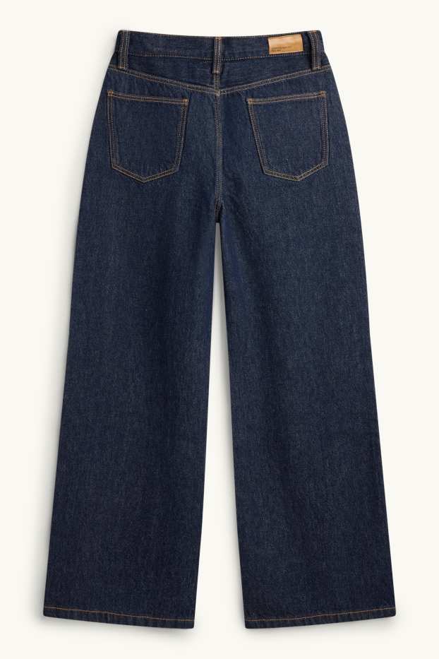 Kinderen: meisjes - Wide leg jeans - jeansdonkerblauw