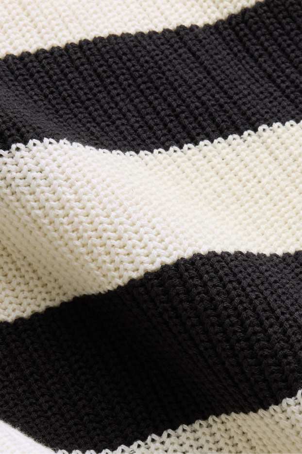 Enfants filles - Pull - à rayures - noir / blanc