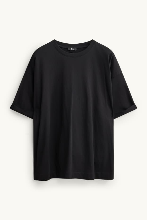 Damen - T-Shirt - Relaxed Fit - schwarz