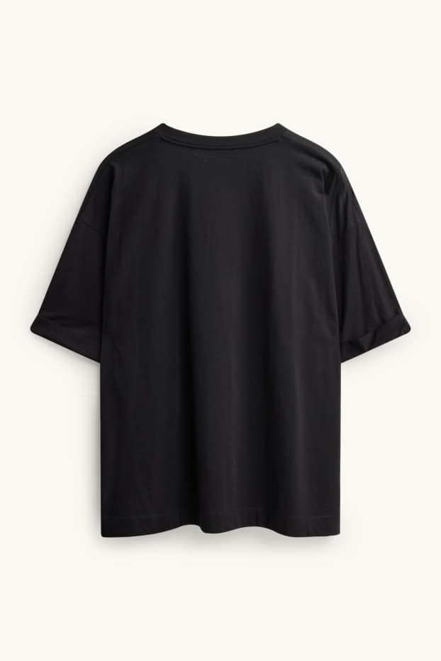 Damen - T-Shirt - Relaxed Fit - schwarz
