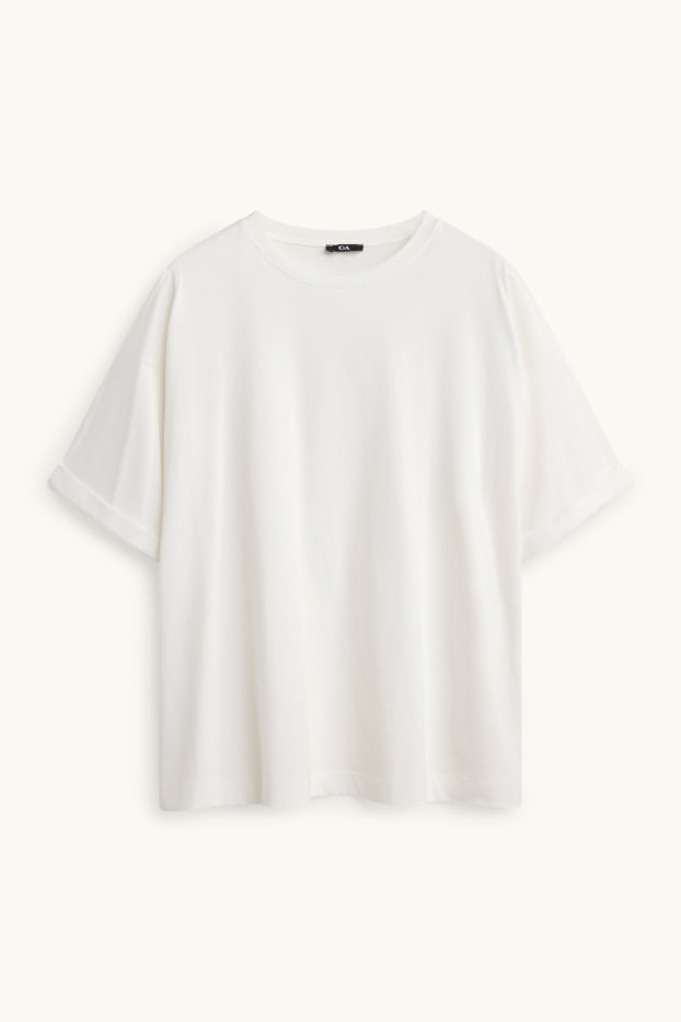 Damen - T-Shirt - Relaxed Fit - weiss