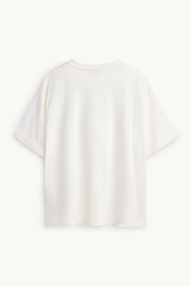 Damen - T-Shirt - Relaxed Fit - weiss