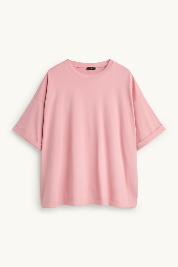 Damen - T-Shirt - Relaxed Fit - rosa