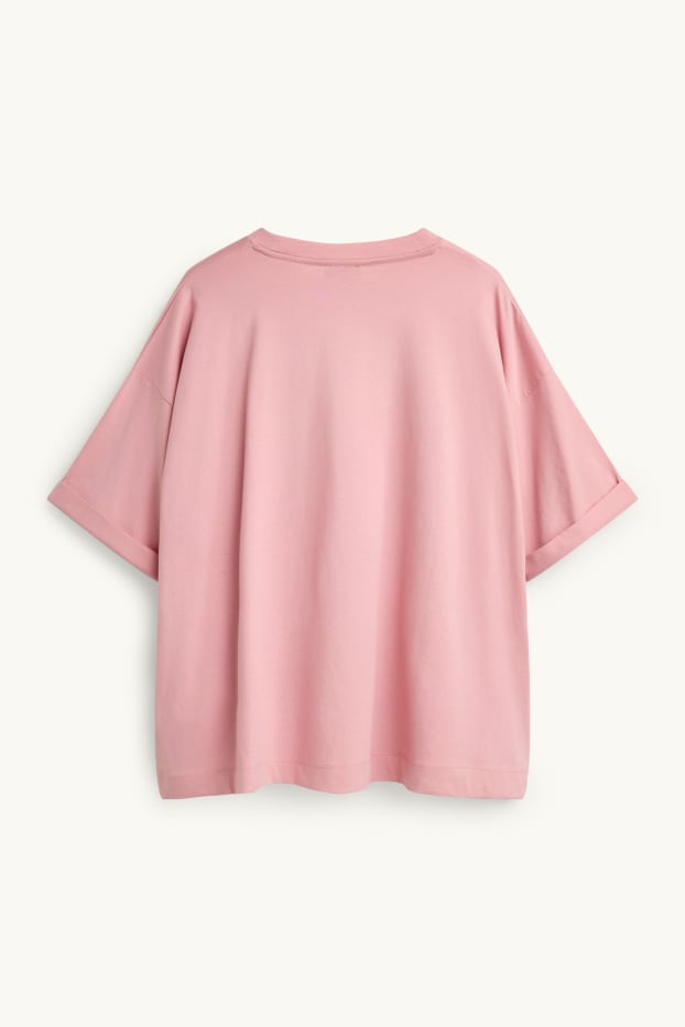 Damen - T-Shirt - Relaxed Fit - rosa