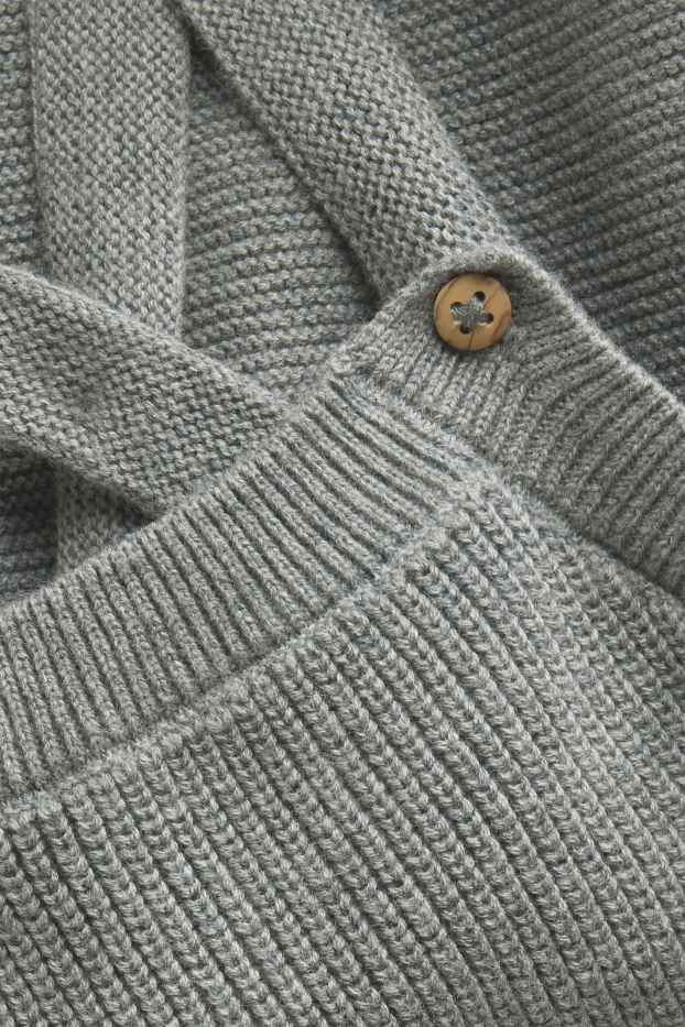 Unisex - Salopetă tricotată bebeluși - gri