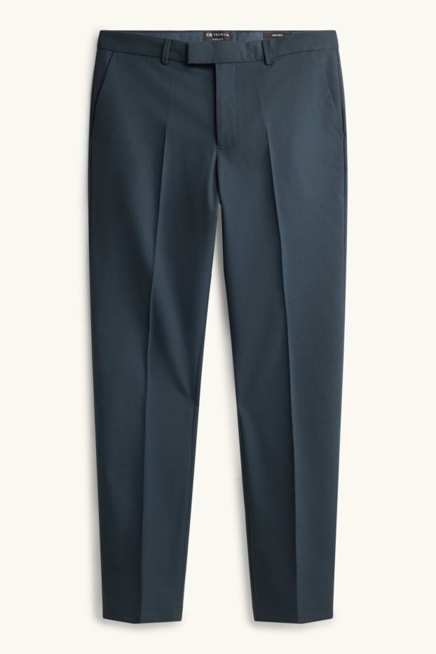 Herren - Baukasten-Wollhose - Regular Fit - petrol