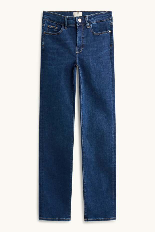 Dames - Straight jeans - mid waist - shaping jeans - LYCRA® - jeansblauw