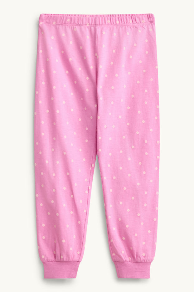 Kinderen: meisjes - Poes - pyjama - 2-delig - fuchsiarood