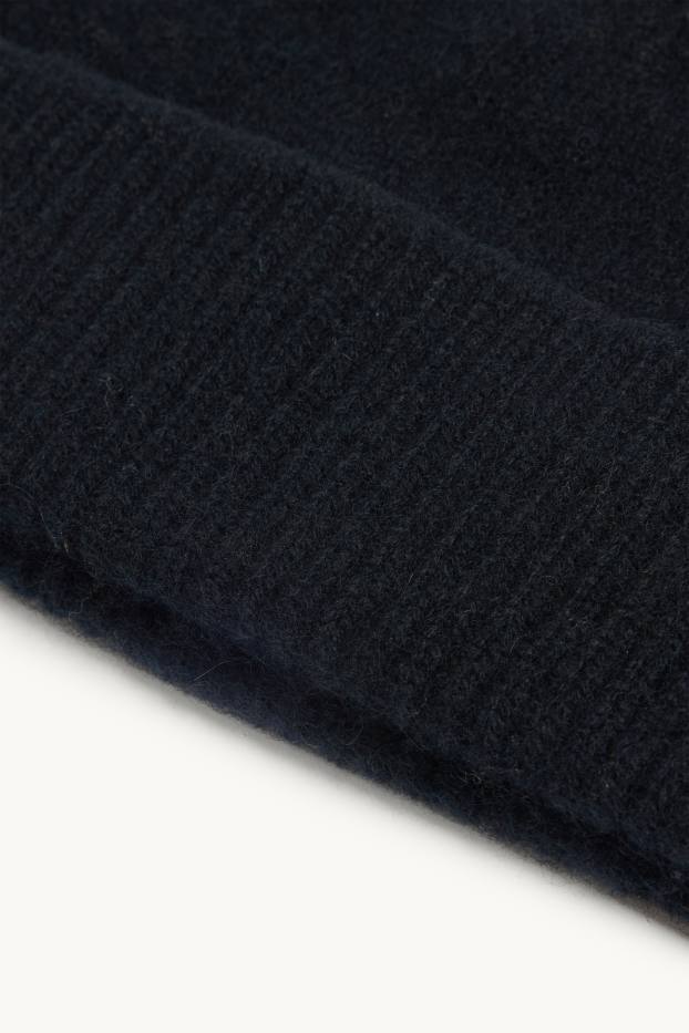Women - Cashmere beanie - black