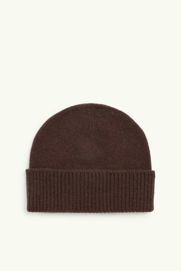 Women - Cashmere beanie - brown