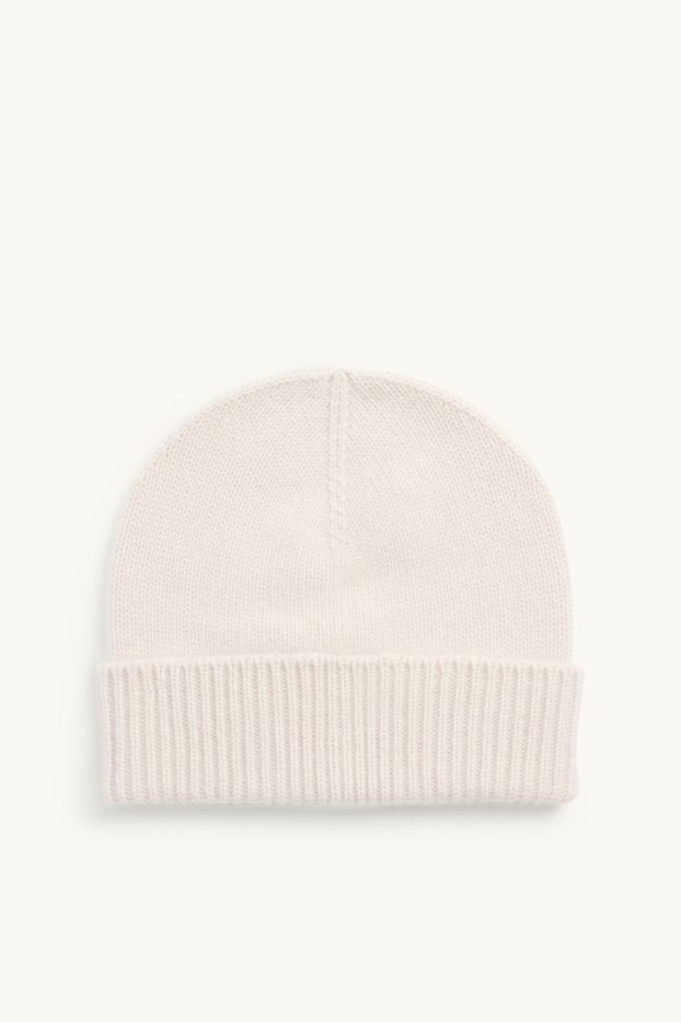 Women - Cashmere beanie - white