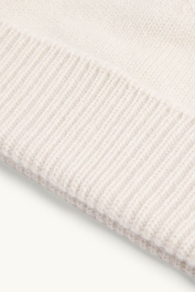 Women - Cashmere beanie - white