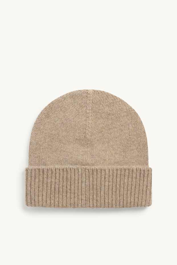 Women - Cashmere beanie - light brown