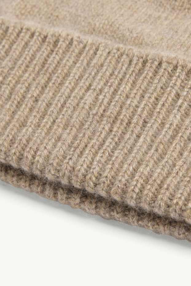 Women - Cashmere beanie - light brown