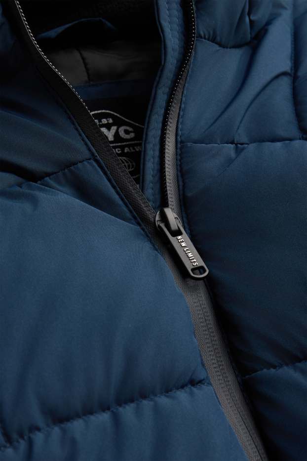 Bambini - Giacca trapuntata con cappuccio - idrorepellente - blu