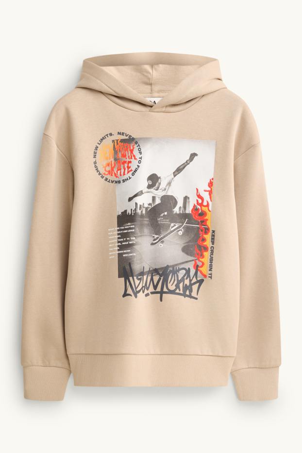 Kinder Jungen - Skater - Hoodie - beige
