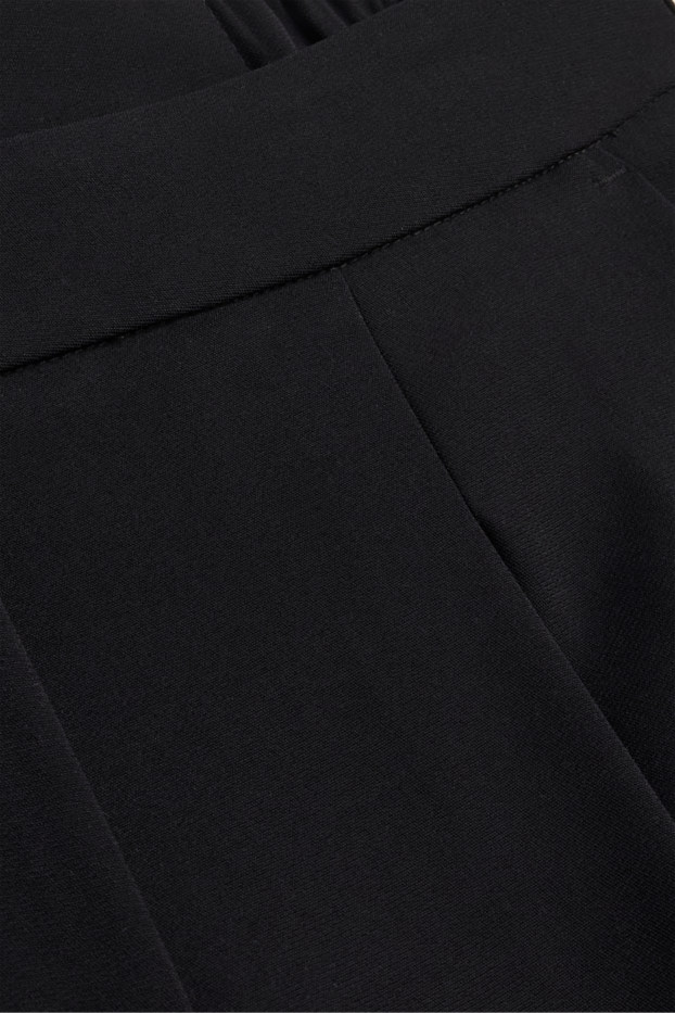Damen - Stoffhose - High Waist - Wide Leg - schwarz