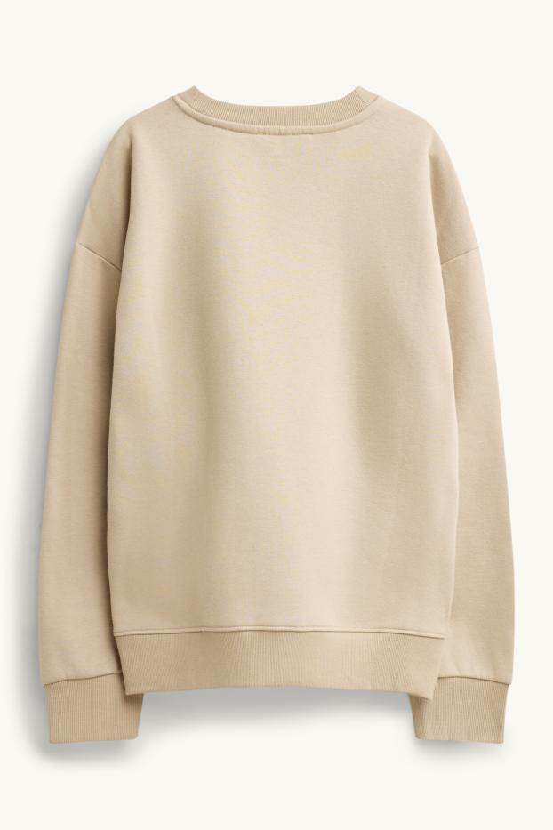 Kinder Buben - Auto - Sweatshirt - hellbraun