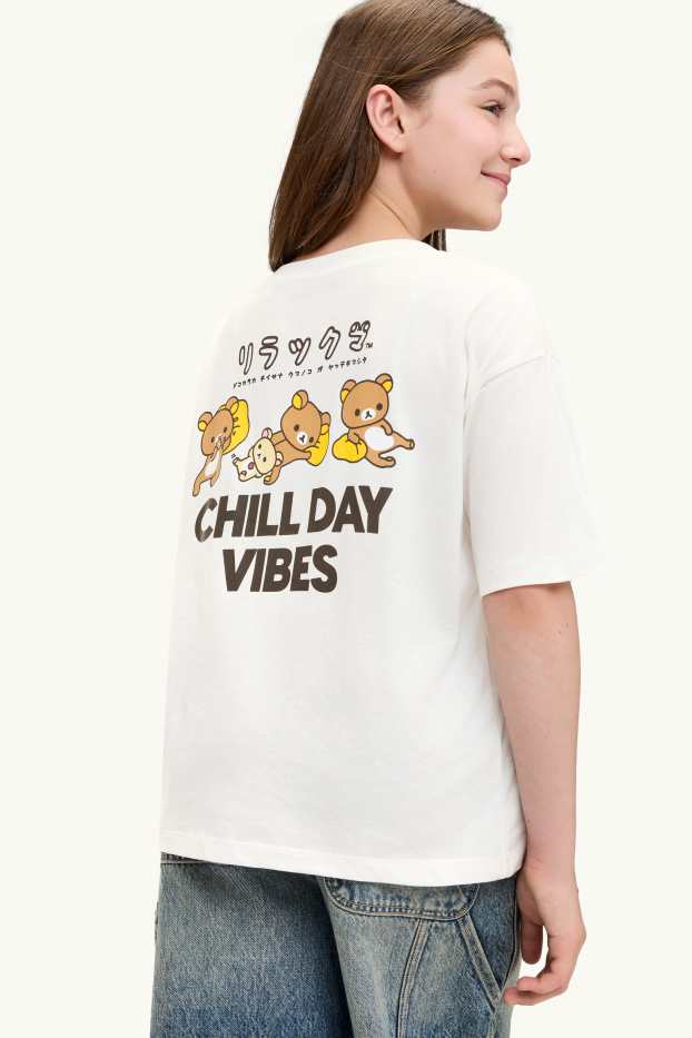 Bambine - Rilakkuma - maglia a maniche corte - oversize - bianco