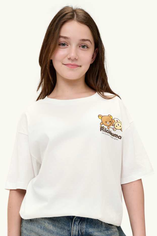 Bambine - Rilakkuma - maglia a maniche corte - oversize - bianco