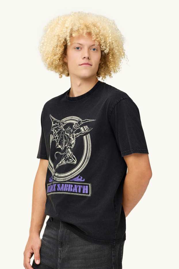 Pánské - Tričko - relaxed fit - Black Sabbath - černá