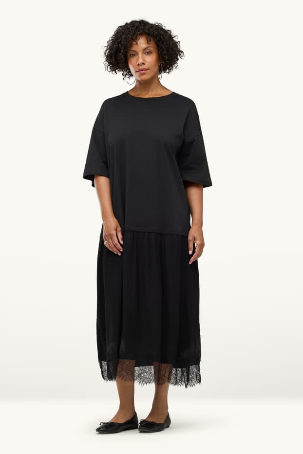 Damen - Kleid - Straight Fit - schwarz
