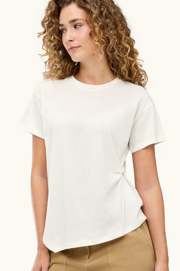 Women - T-shirt - regular fit - white
