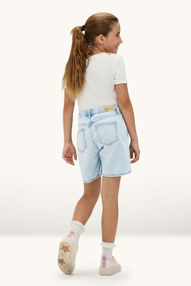 Kinder Mädchen - Jeans-Shorts - helljeansblau
