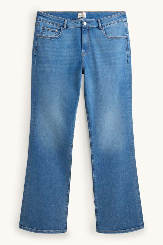 Damen - Bootcut Jeans - Mid Waist - Shaping-Jeans - LYCRA® - jeansblau