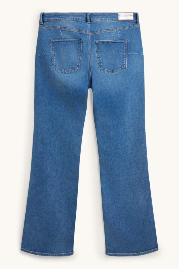 Damen - Bootcut Jeans - Mid Waist - Shaping-Jeans - LYCRA® - jeansblau