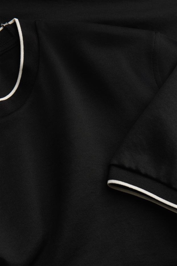 Hommes - T-shirt - regular fit - noir / blanc