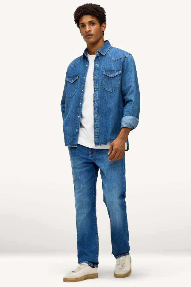 Herren - Straight Jeans - COOLMAX® - jeansblau