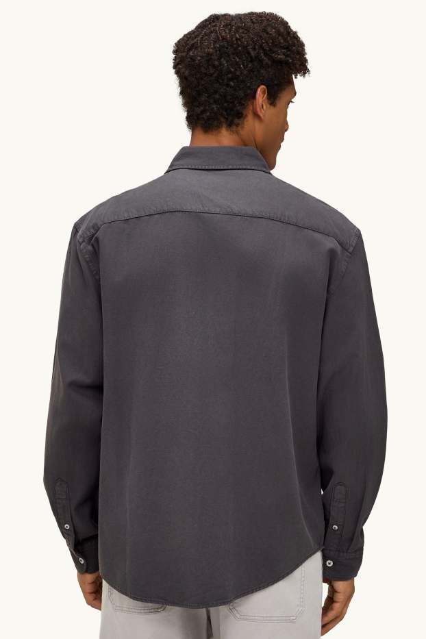 Herren - Hemd - Relaxed Fit - Kent - dunkelgrau
