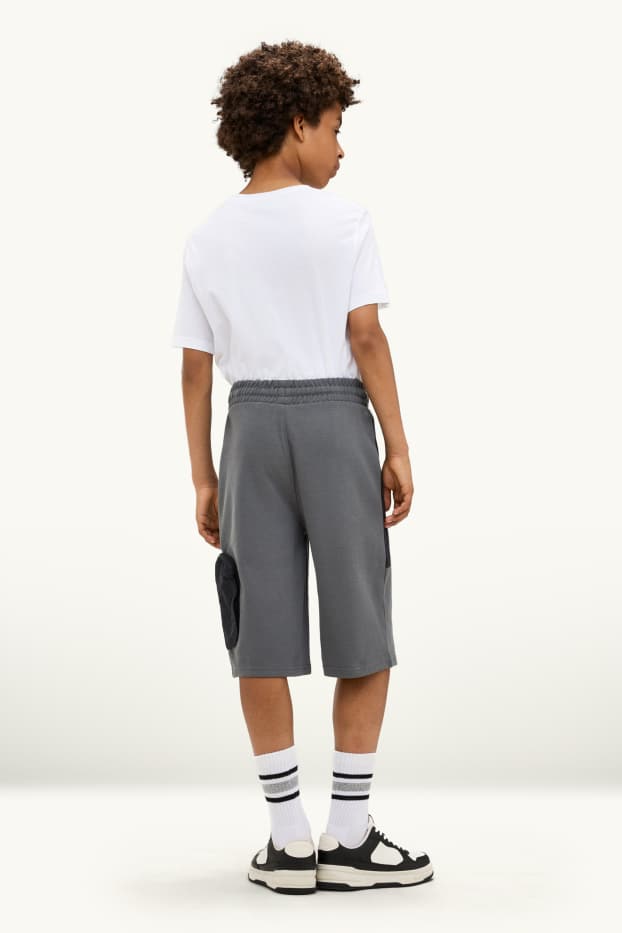 Nen - Pantalons curts de xandall - gris fosc