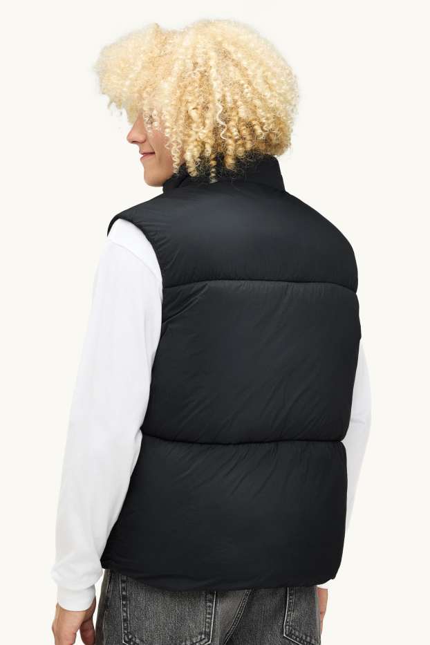 Uomo - Giubbino trapuntato tecnico - imbottito - idrorepellente - grigio scuro