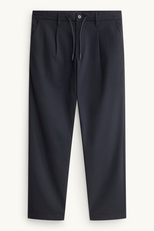 Hommes - Chino - tapered fit - bleu foncé