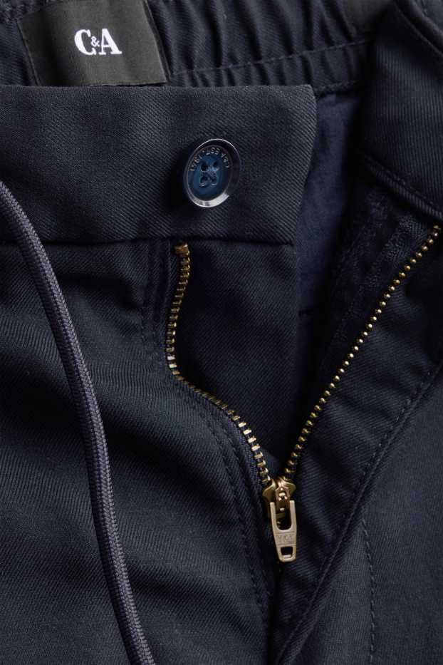 Hommes - Chino - tapered fit - bleu foncé