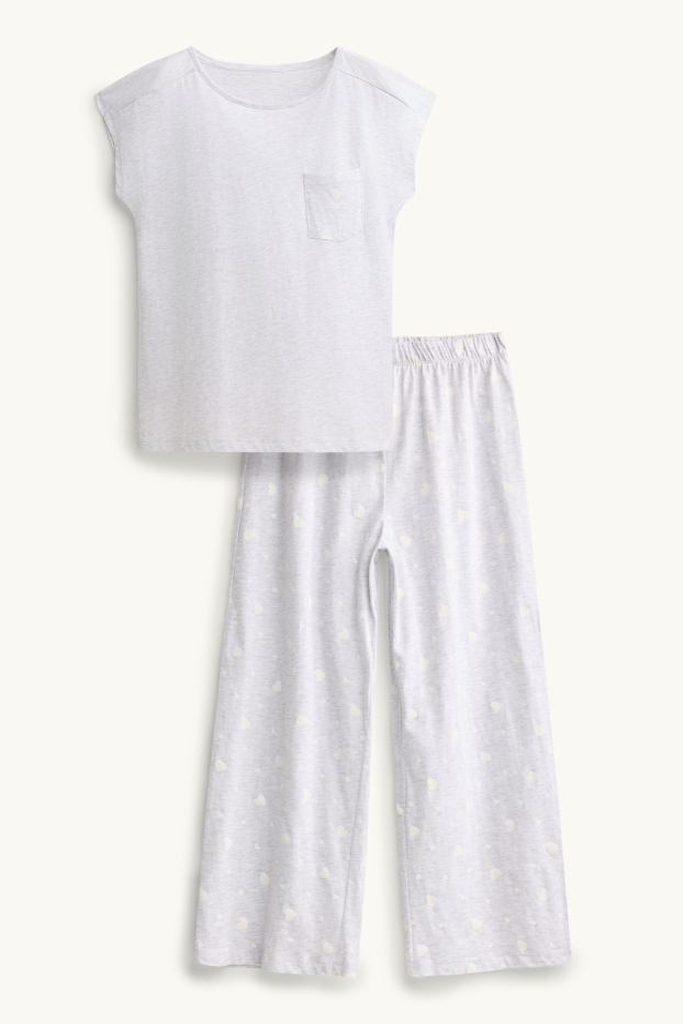 Femmes - Pyjama - gris clair chiné