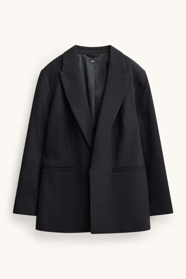 Women - Long blazer - regular fit - black